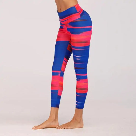 Striped Print Fitness Leggings